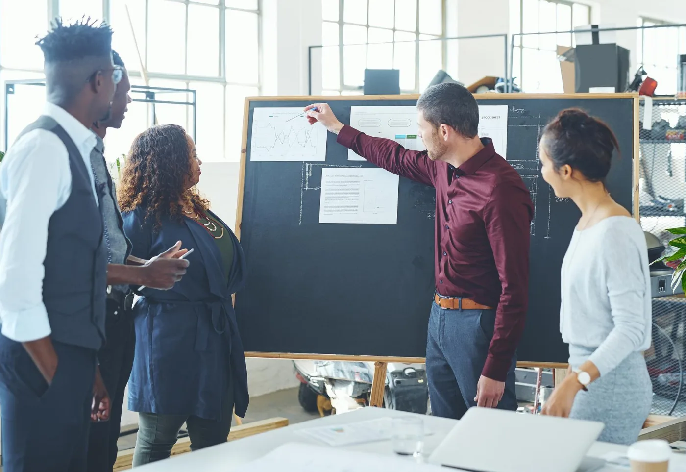 Technology team planning a product release