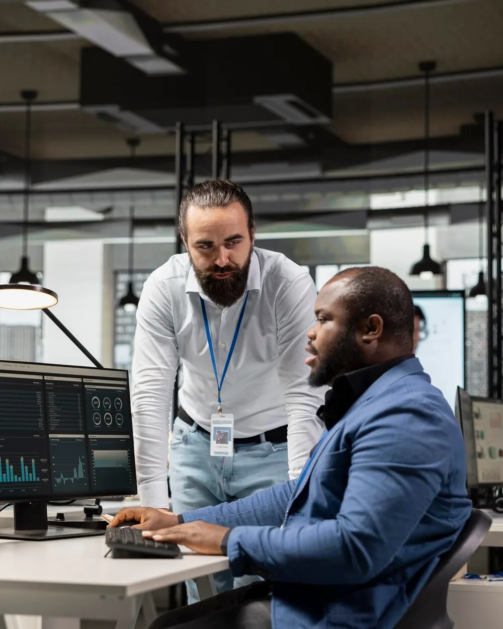 Operations team monitoring infrastructure and environments