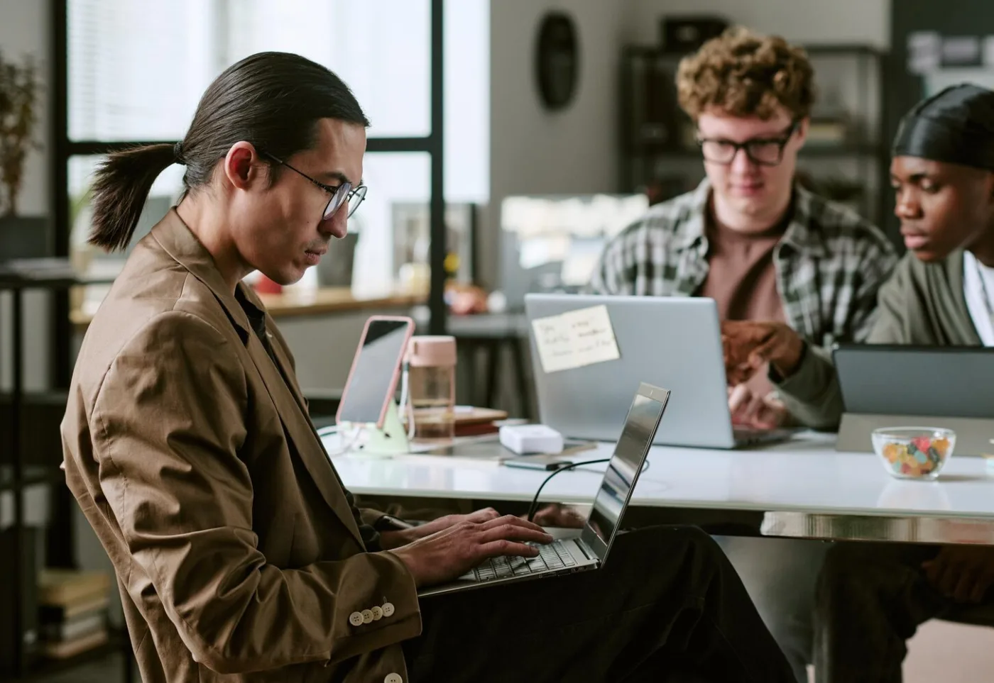 Product and engineering discussion in a modern workspace